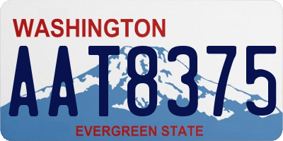 WA license plate AAT8375