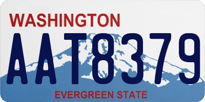 WA license plate AAT8379