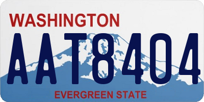 WA license plate AAT8404