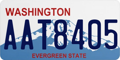 WA license plate AAT8405