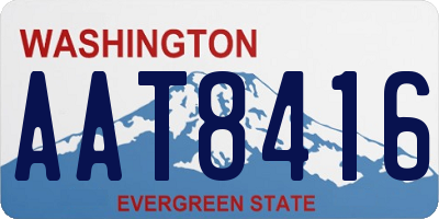 WA license plate AAT8416