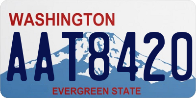 WA license plate AAT8420