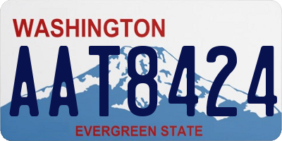 WA license plate AAT8424