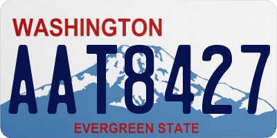 WA license plate AAT8427