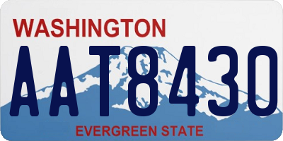 WA license plate AAT8430