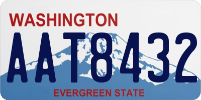 WA license plate AAT8432