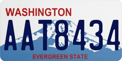 WA license plate AAT8434