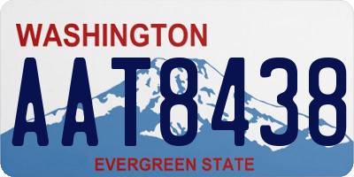 WA license plate AAT8438