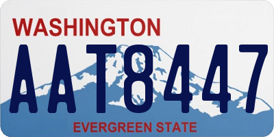 WA license plate AAT8447