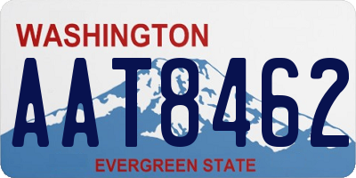 WA license plate AAT8462