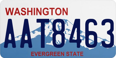 WA license plate AAT8463
