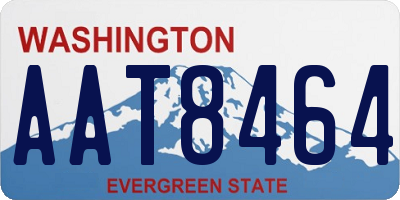 WA license plate AAT8464