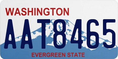 WA license plate AAT8465