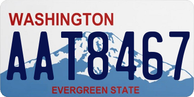 WA license plate AAT8467