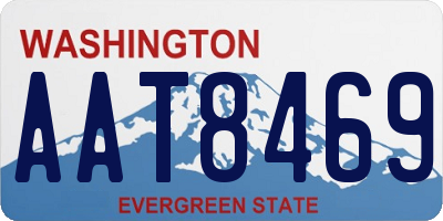 WA license plate AAT8469