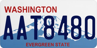 WA license plate AAT8480
