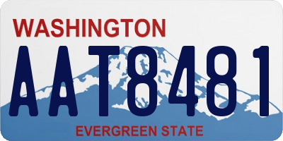 WA license plate AAT8481
