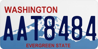 WA license plate AAT8484
