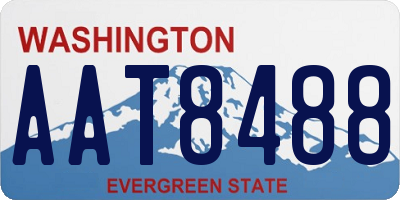 WA license plate AAT8488