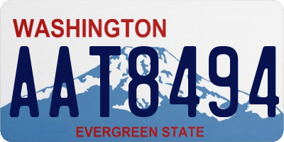 WA license plate AAT8494