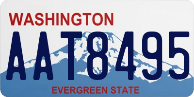 WA license plate AAT8495