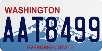 WA license plate AAT8499