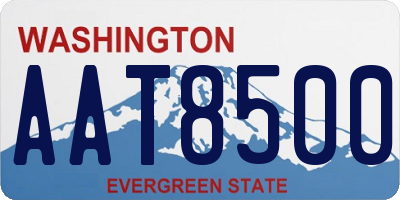 WA license plate AAT8500