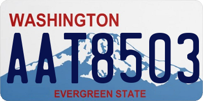 WA license plate AAT8503