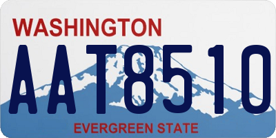 WA license plate AAT8510