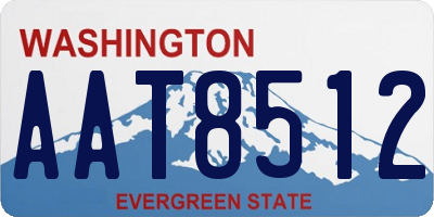 WA license plate AAT8512