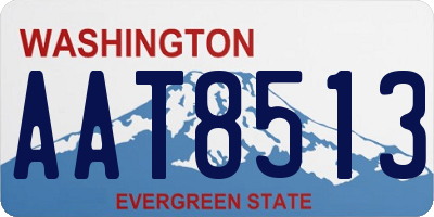 WA license plate AAT8513