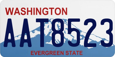 WA license plate AAT8523