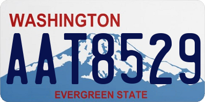 WA license plate AAT8529