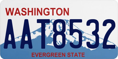 WA license plate AAT8532