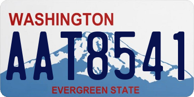 WA license plate AAT8541