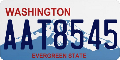 WA license plate AAT8545