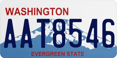 WA license plate AAT8546