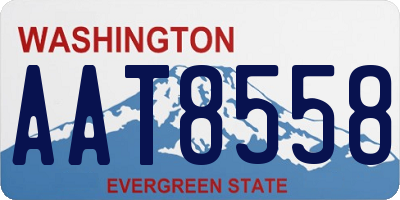 WA license plate AAT8558
