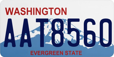 WA license plate AAT8560