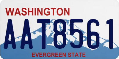 WA license plate AAT8561