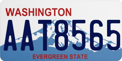 WA license plate AAT8565