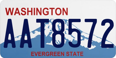 WA license plate AAT8572
