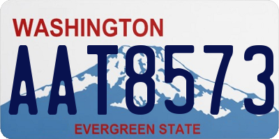 WA license plate AAT8573