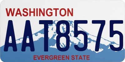 WA license plate AAT8575