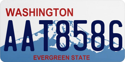 WA license plate AAT8586