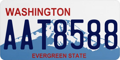 WA license plate AAT8588