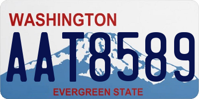 WA license plate AAT8589