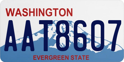 WA license plate AAT8607