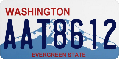 WA license plate AAT8612