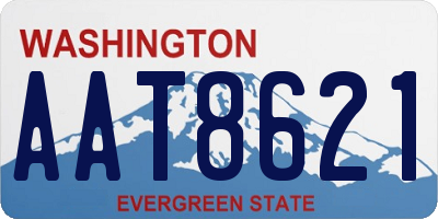 WA license plate AAT8621